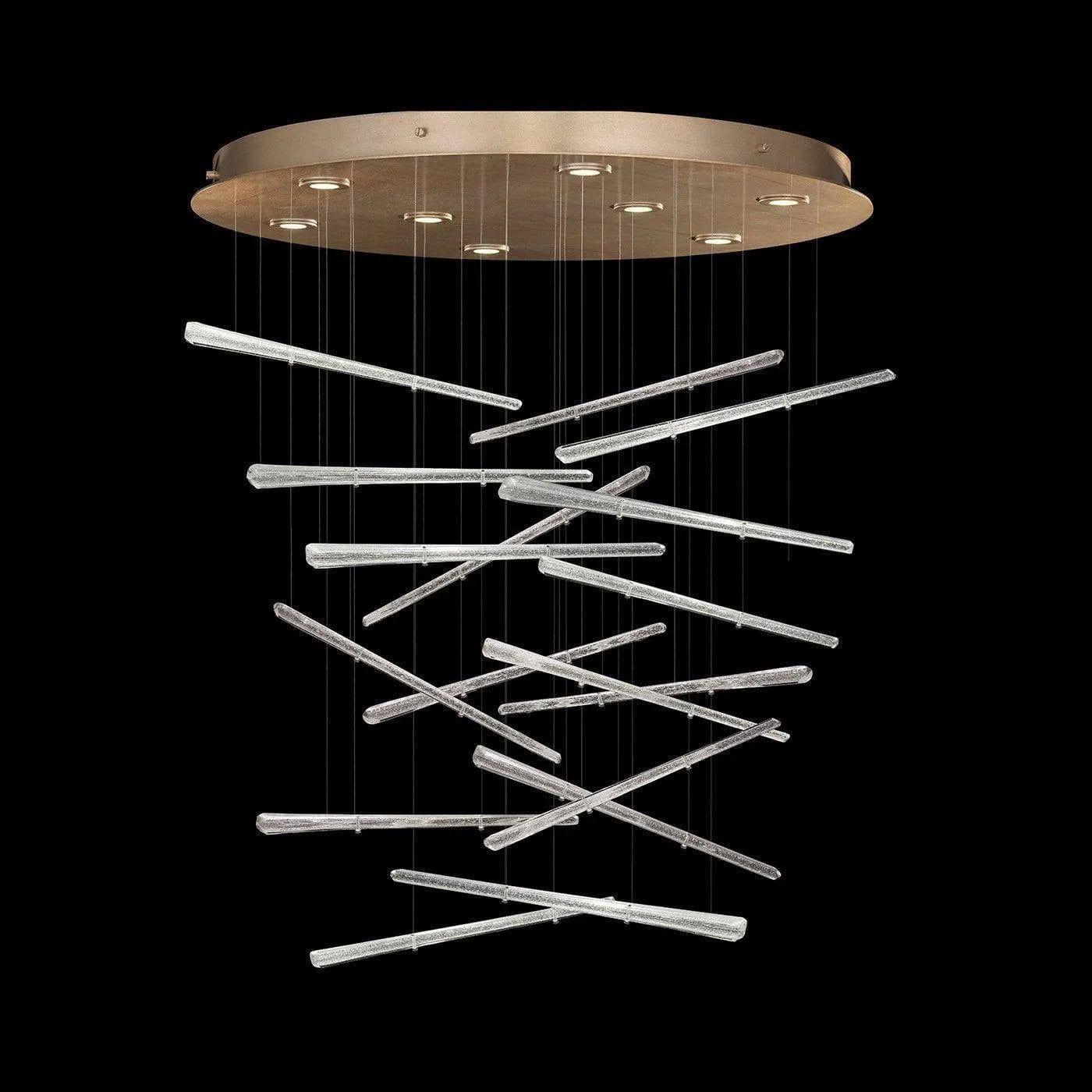 Fine Art Handcrafted Lighting - Elevate 34-Inch Eight Light Pendant - 895840-132ST - Canada Light Shop