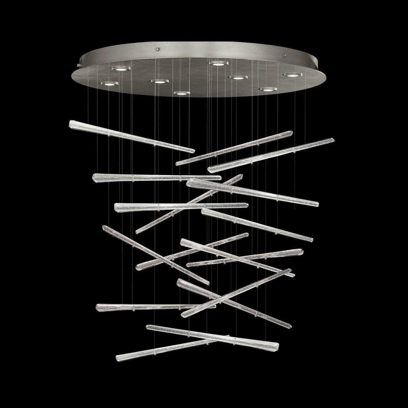 Fine Art Handcrafted Lighting - Elevate 34-Inch Eight Light Pendant - 895840-132ST - Canada Light Shop