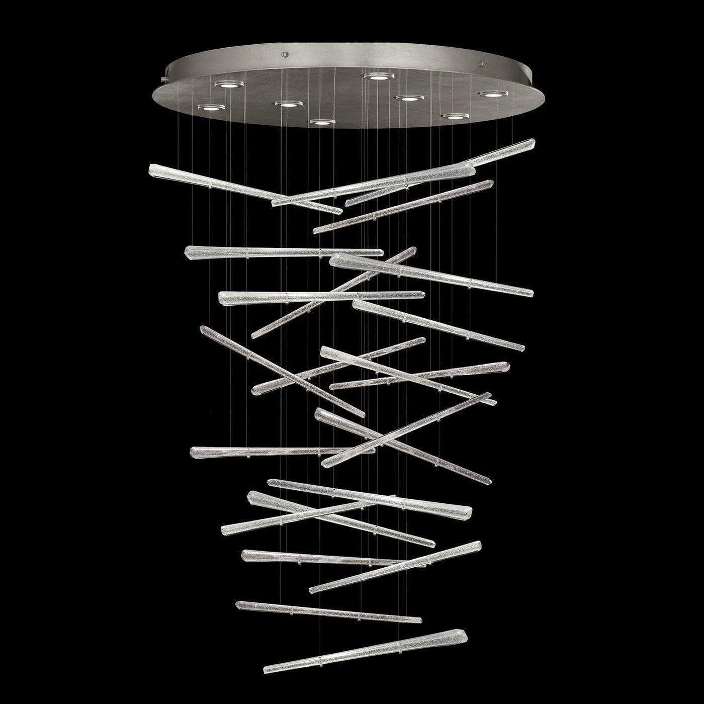 Fine Art Handcrafted Lighting - Elevate 34-Inch Eight Light Pendant - 895840-132ST - Canada Light Shop