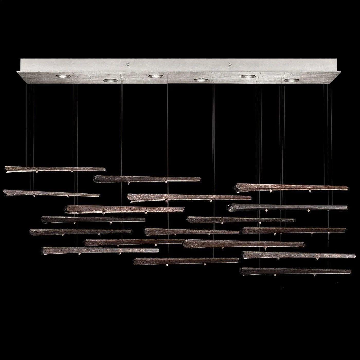Fine Art Handcrafted Lighting - Elevate 51-Inch Six Light Pendant - 895140-151ST - Canada Light Shop