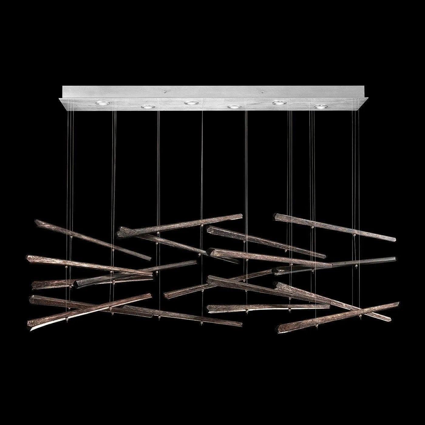 Fine Art Handcrafted Lighting - Elevate 62-Inch Eight Light Pendant - 894840-152ST - Canada Light Shop