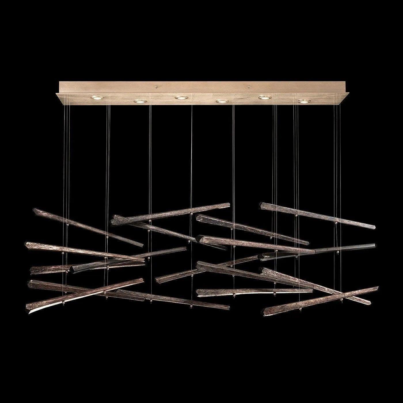 Fine Art Handcrafted Lighting - Elevate 62-Inch Eight Light Pendant - 894840-252ST - Canada Light Shop