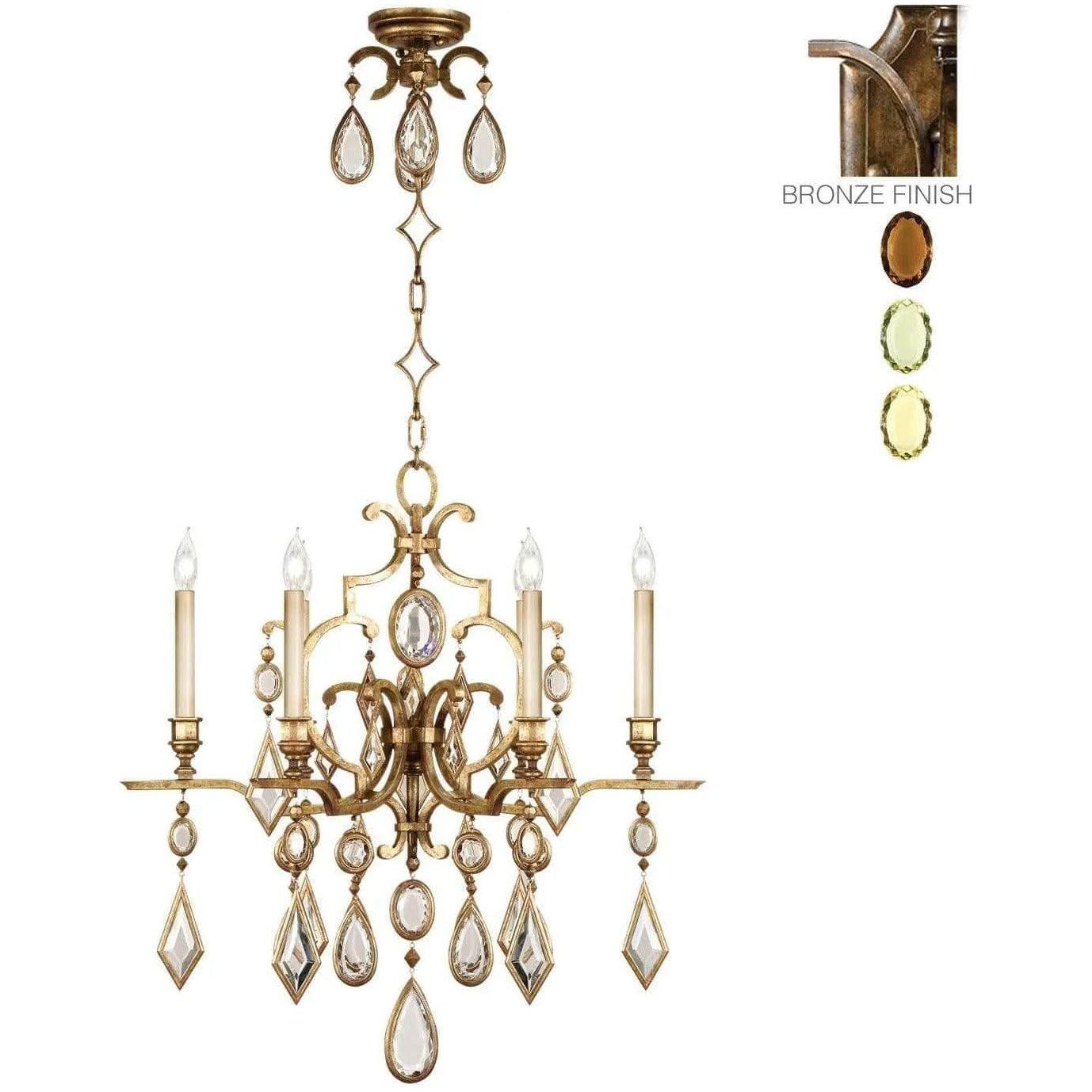 Fine Art Handcrafted Lighting - Encased Gems 29-Inch Six Light Chandelier - 718240-1ST - Canada Light Shop