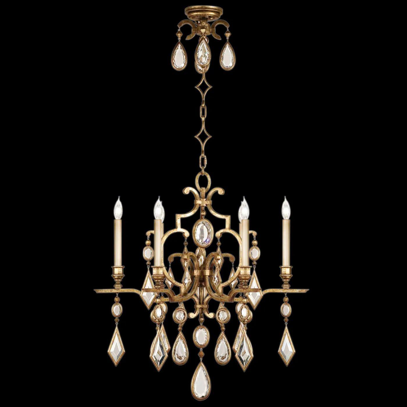 Fine Art Handcrafted Lighting - Encased Gems 29-Inch Six Light Chandelier - 718240-1ST - Canada Light Shop