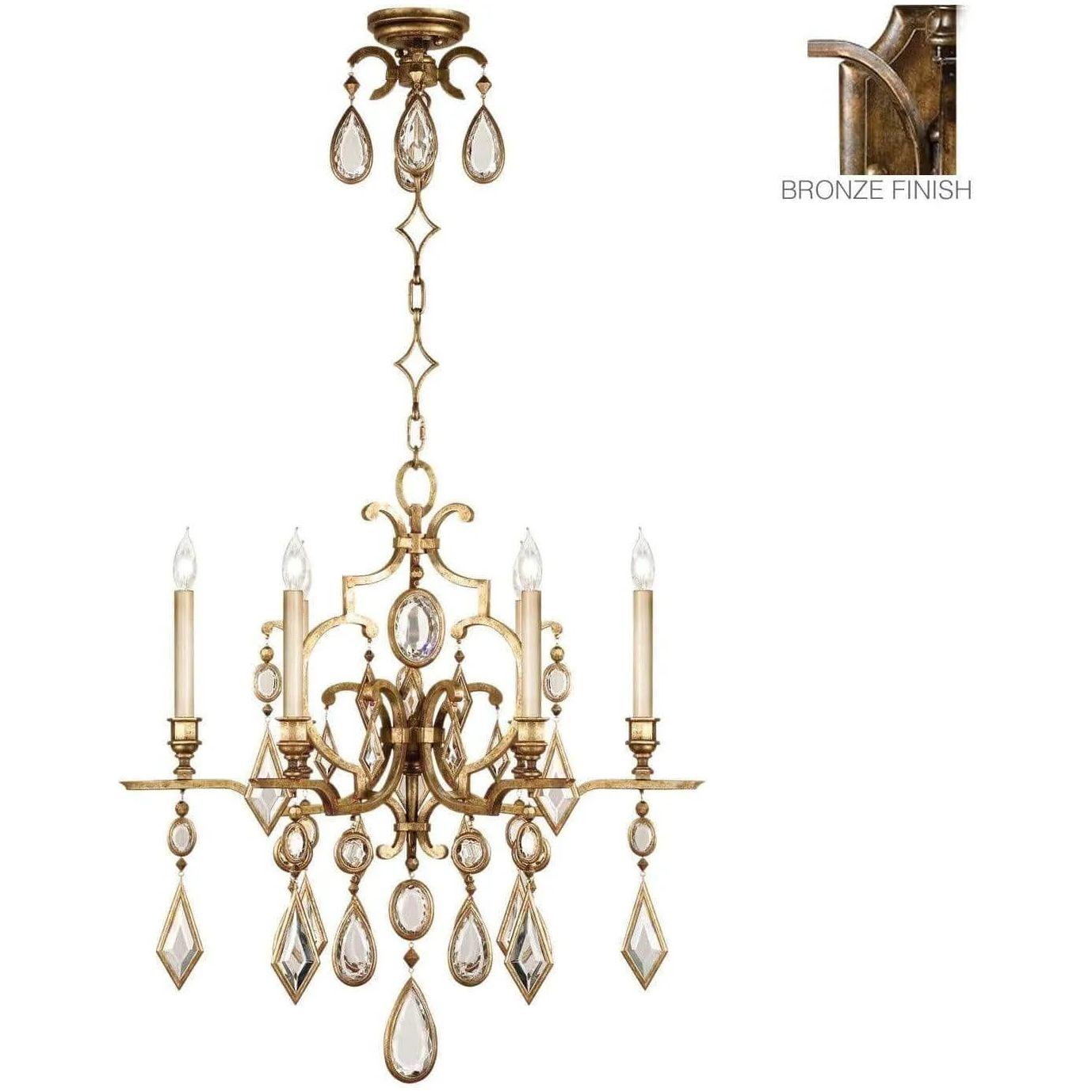 Fine Art Handcrafted Lighting - Encased Gems 29-Inch Six Light Chandelier - 718240-3ST - Canada Light Shop