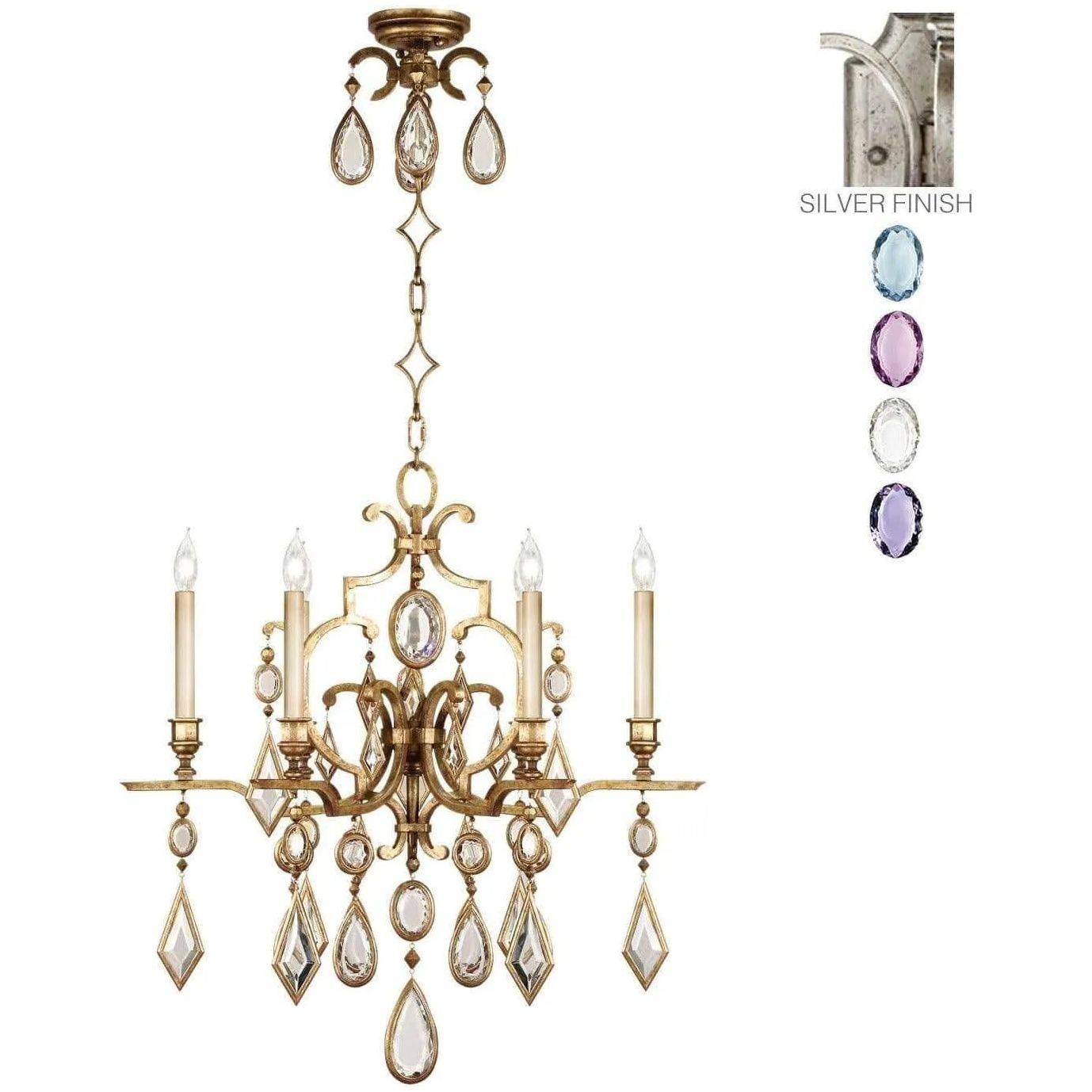 Fine Art Handcrafted Lighting - Encased Gems 29-Inch Six Light Chandelier - 729440-1ST - Canada Light Shop