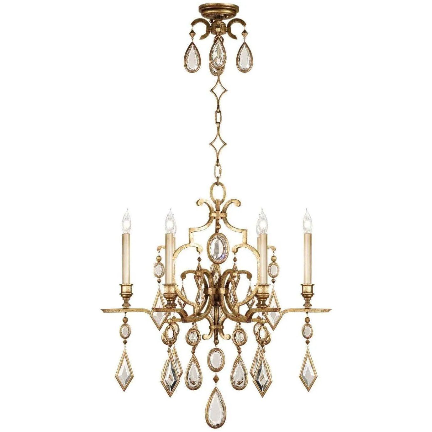 Fine Art Handcrafted Lighting - Encased Gems 29-Inch Six Light Chandelier - 729640-3ST - Canada Light Shop