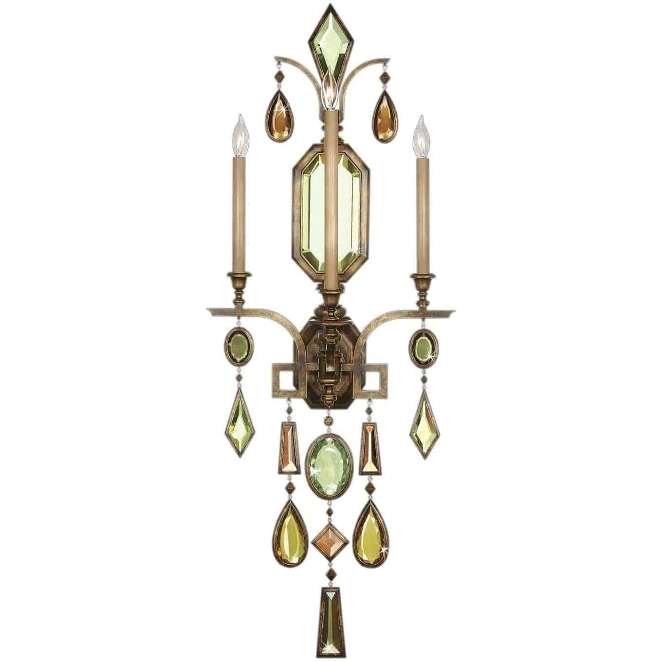 Fine Art Handcrafted Lighting - Encased Gems 49-Inch Three Light Wall Sconce - 710450-1ST - Canada Light Shop