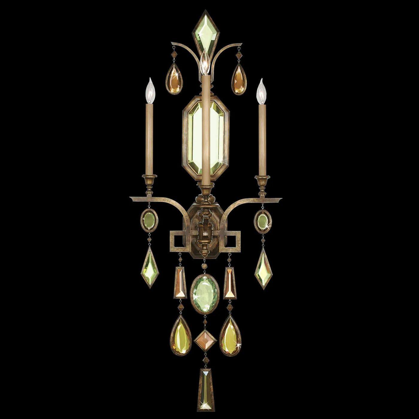 Fine Art Handcrafted Lighting - Encased Gems 49-Inch Three Light Wall Sconce - 710450-1ST - Canada Light Shop