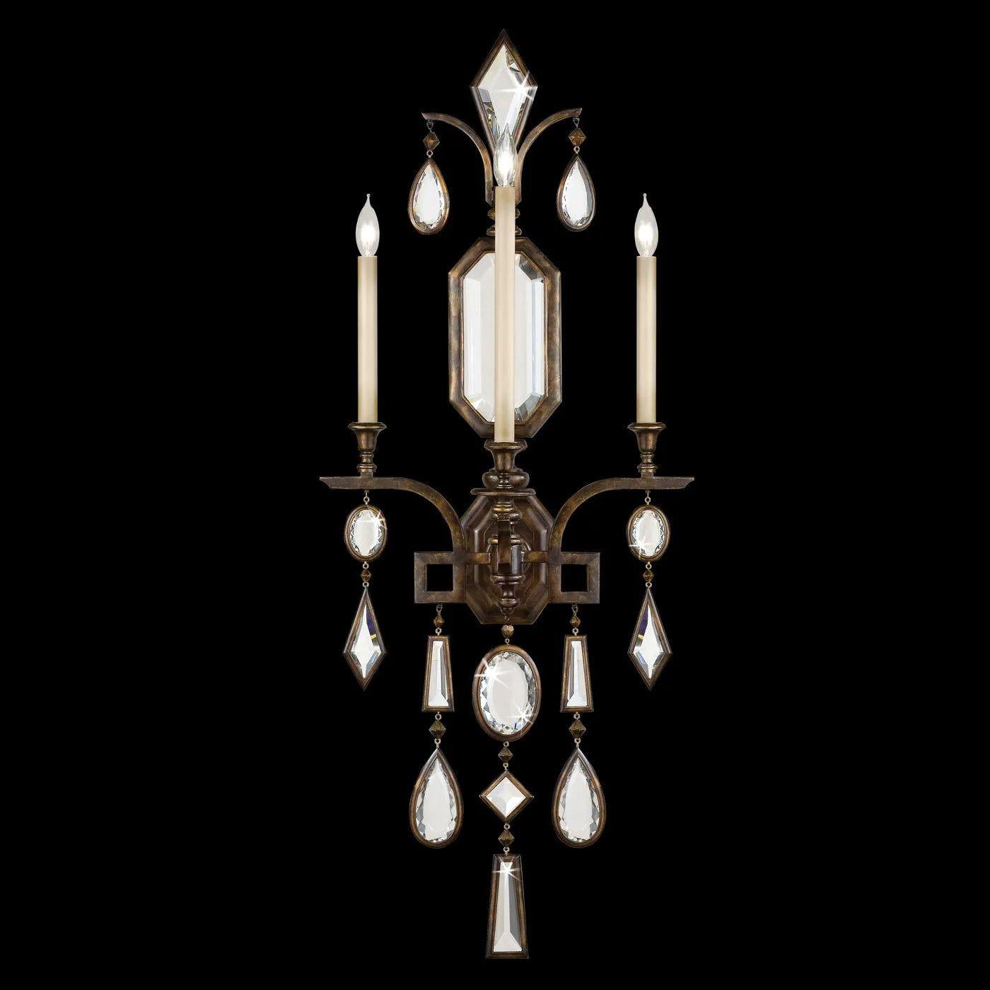 Fine Art Handcrafted Lighting - Encased Gems 49-Inch Three Light Wall Sconce - 710450-1ST - Canada Light Shop