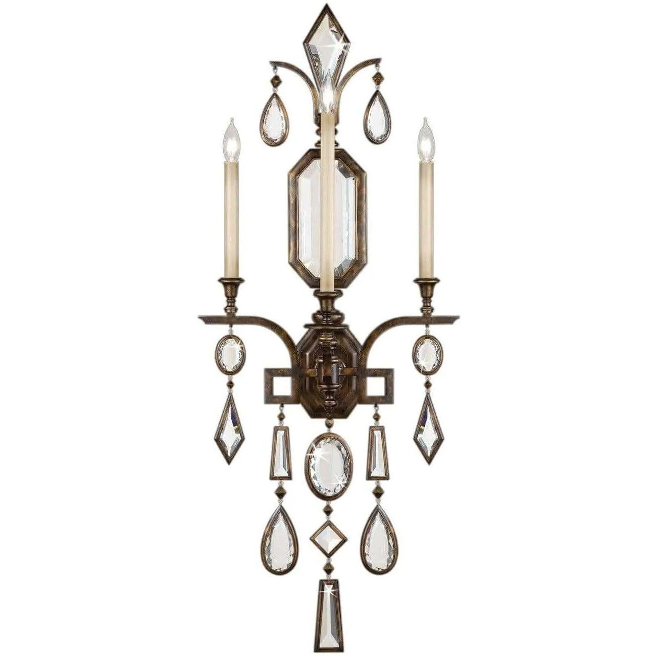 Fine Art Handcrafted Lighting - Encased Gems 49-Inch Three Light Wall Sconce - 710450-3ST - Canada Light Shop