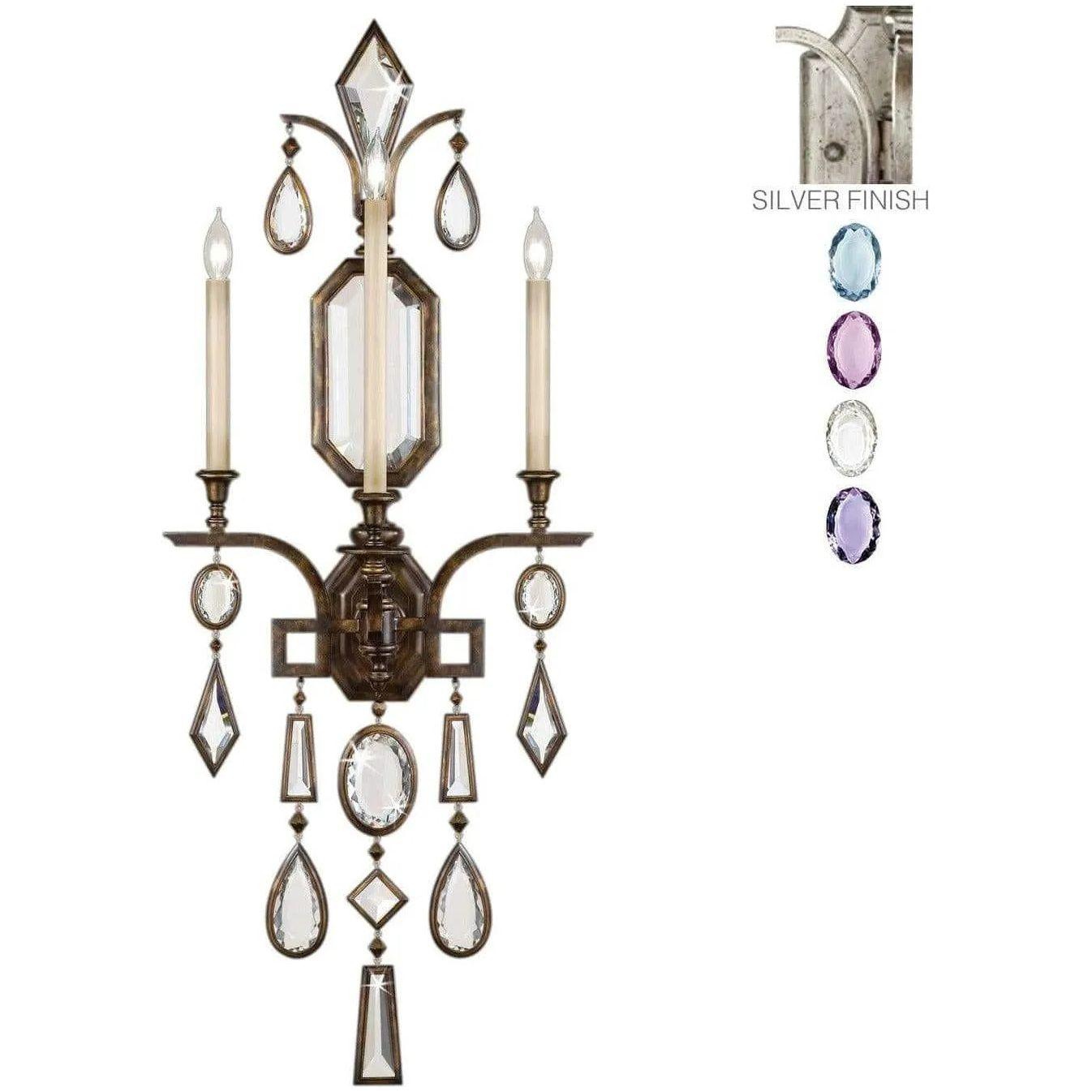 Fine Art Handcrafted Lighting - Encased Gems 49-Inch Three Light Wall Sconce - 726950-1ST - Canada Light Shop