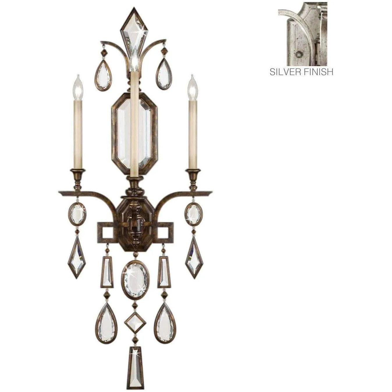 Fine Art Handcrafted Lighting - Encased Gems 49-Inch Three Light Wall Sconce - 726950-3ST - Canada Light Shop