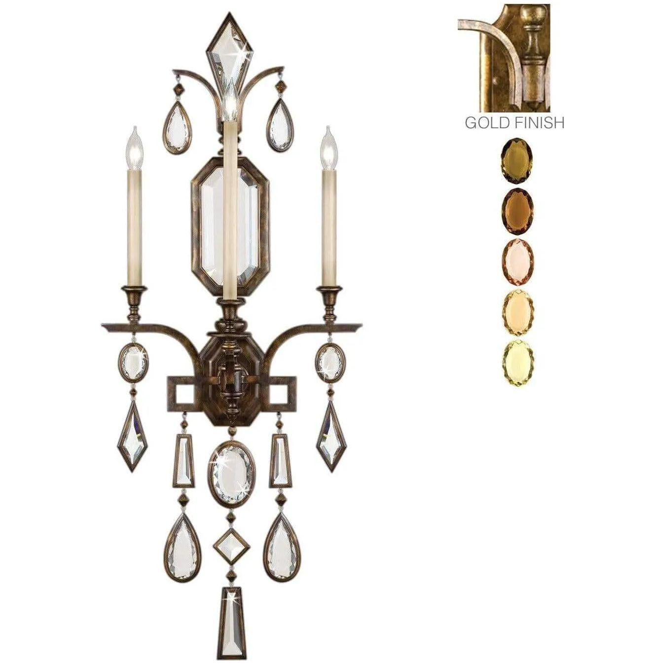 Fine Art Handcrafted Lighting - Encased Gems 49-Inch Three Light Wall Sconce - 727050-1ST - Canada Light Shop
