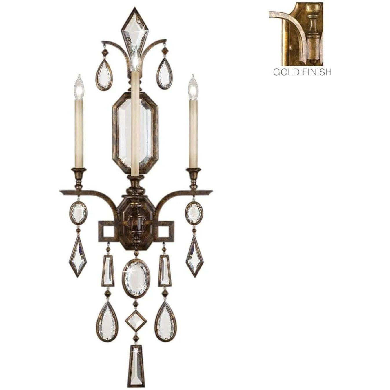Fine Art Handcrafted Lighting - Encased Gems 49-Inch Three Light Wall Sconce - 727050-3ST - Canada Light Shop