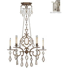 Fine Art Handcrafted Lighting - Encased Gems 50-Inch Six Light Chandelier - 725940-3ST - Canada Light Shop