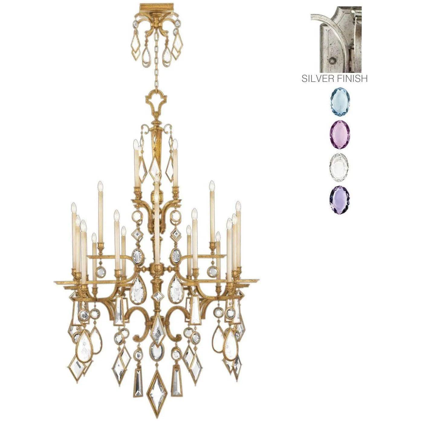 Fine Art Handcrafted Lighting - Encased Gems 53-Inch 24 Light Chandelier - 714040-1ST - Canada Light Shop