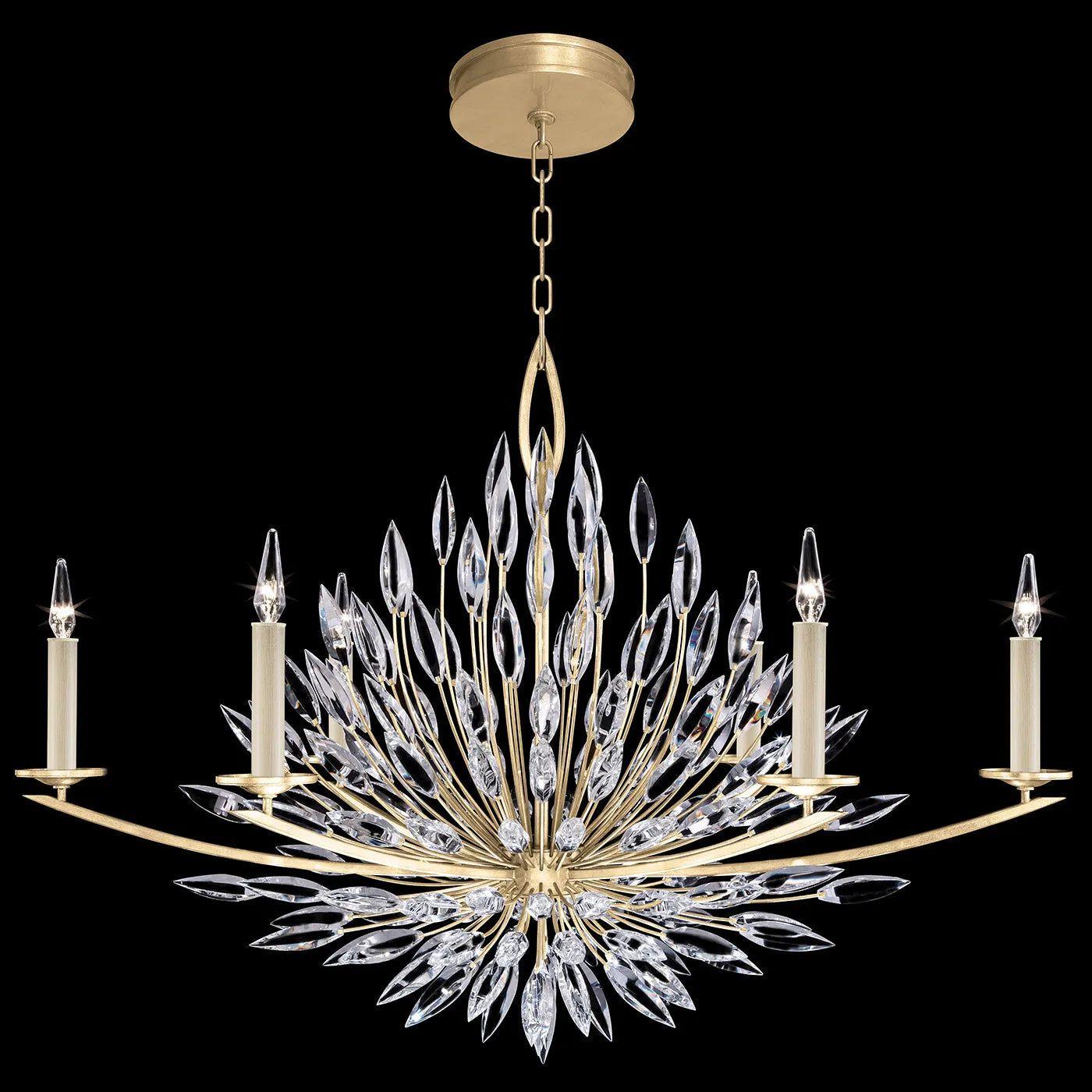 Fine Art Handcrafted Lighting - Lily Buds 48-Inch Six Light Chandelier - 883240-1ST - Canada Light Shop