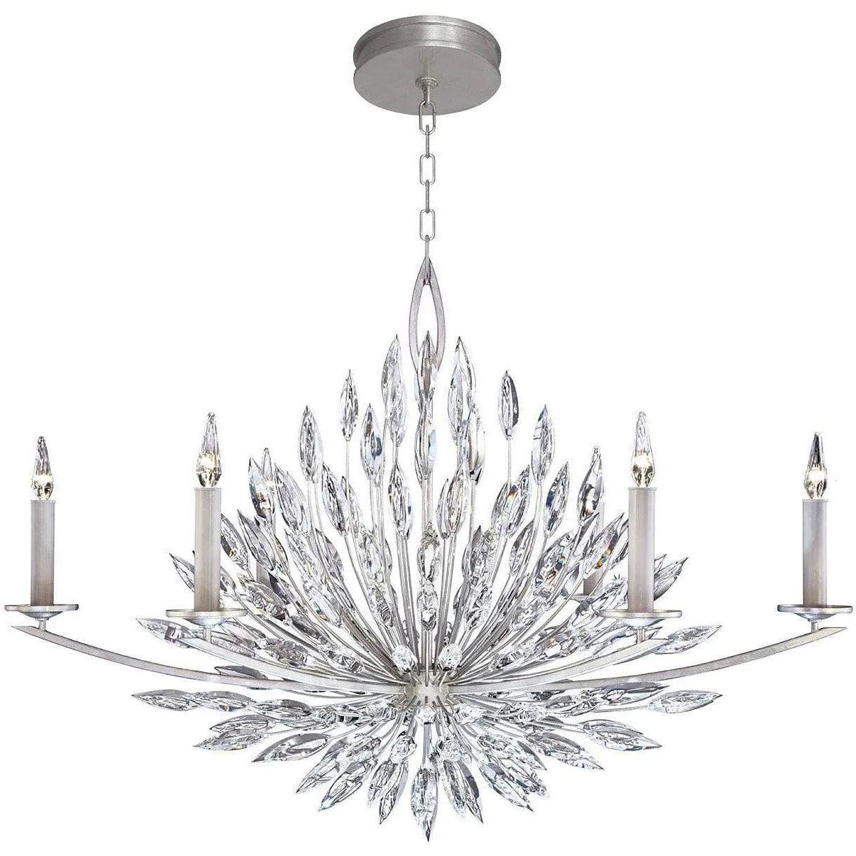 Fine Art Handcrafted Lighting - Lily Buds 48-Inch Six Light Chandelier - 883240ST - Canada Light Shop