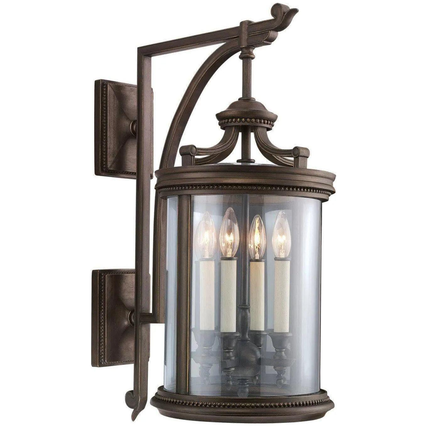Fine Art Handcrafted Lighting - Louvre 29-Inch Four Light Outdoor Wall Mount - 538481ST - Canada Light Shop