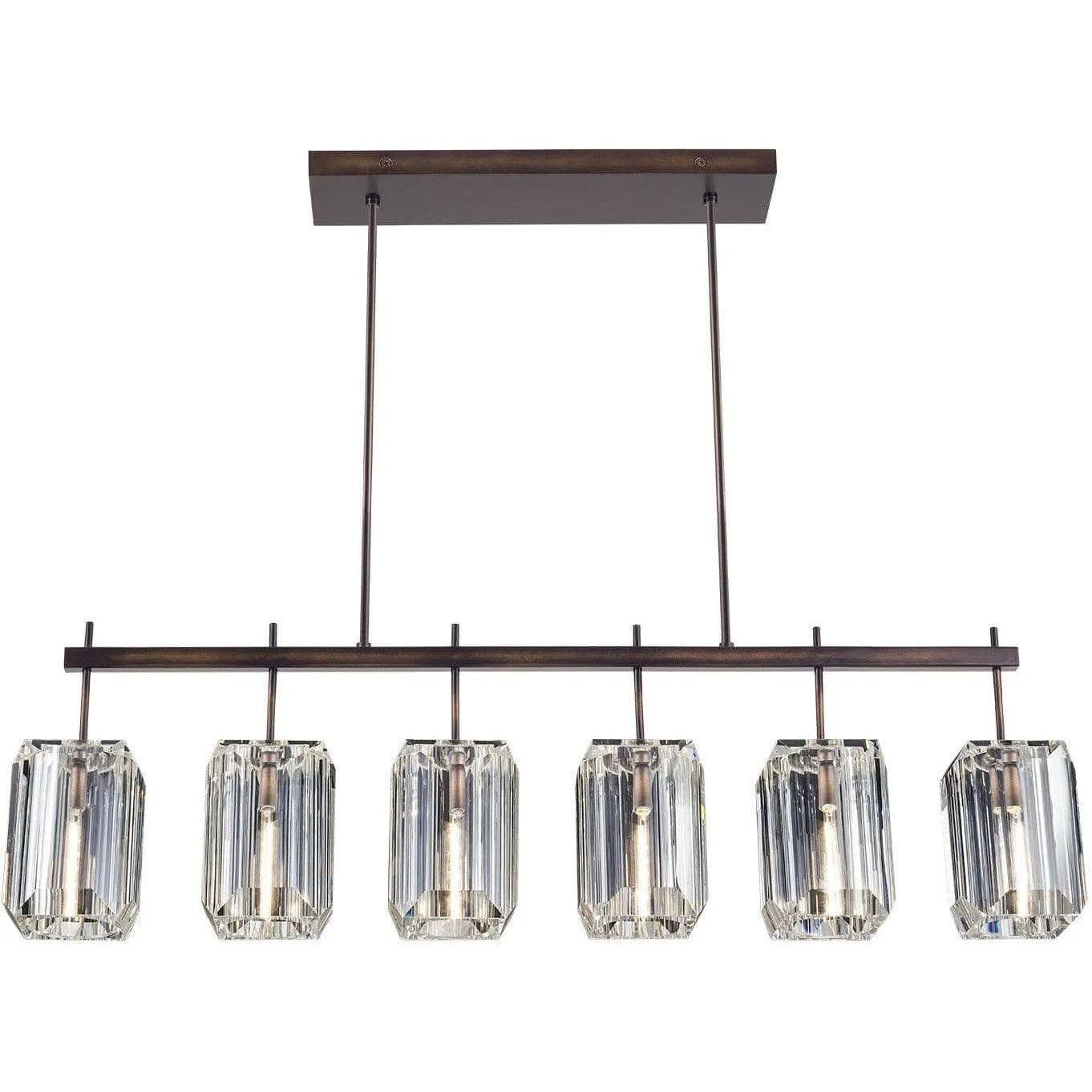 Fine Art Handcrafted Lighting - Monceau 46-Inch Six Light Chandelier - 875240ST - Canada Light Shop