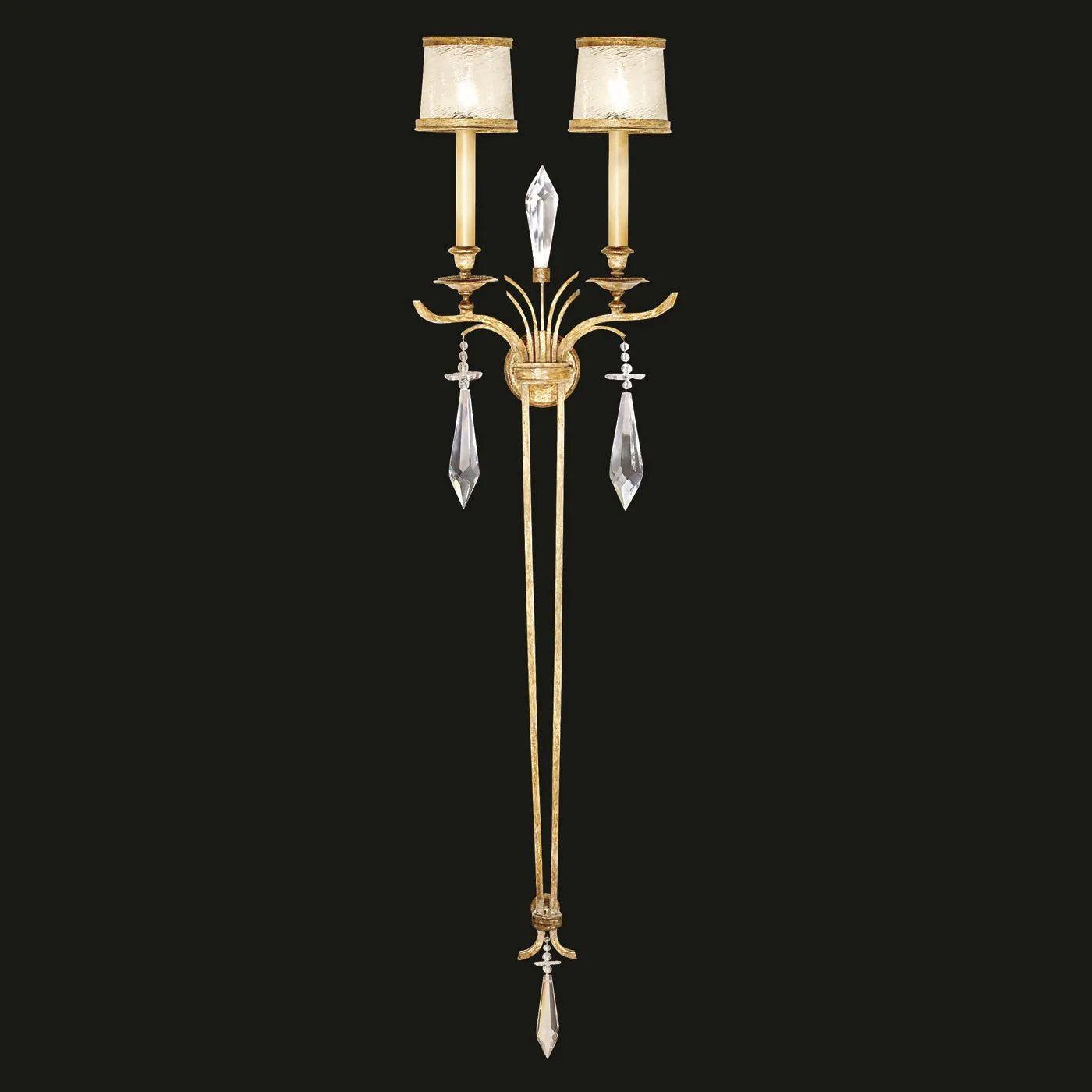 Fine Art Handcrafted Lighting - Monte Carlo 65-Inch Two Light Wall Sconce - 570450ST - Canada Light Shop