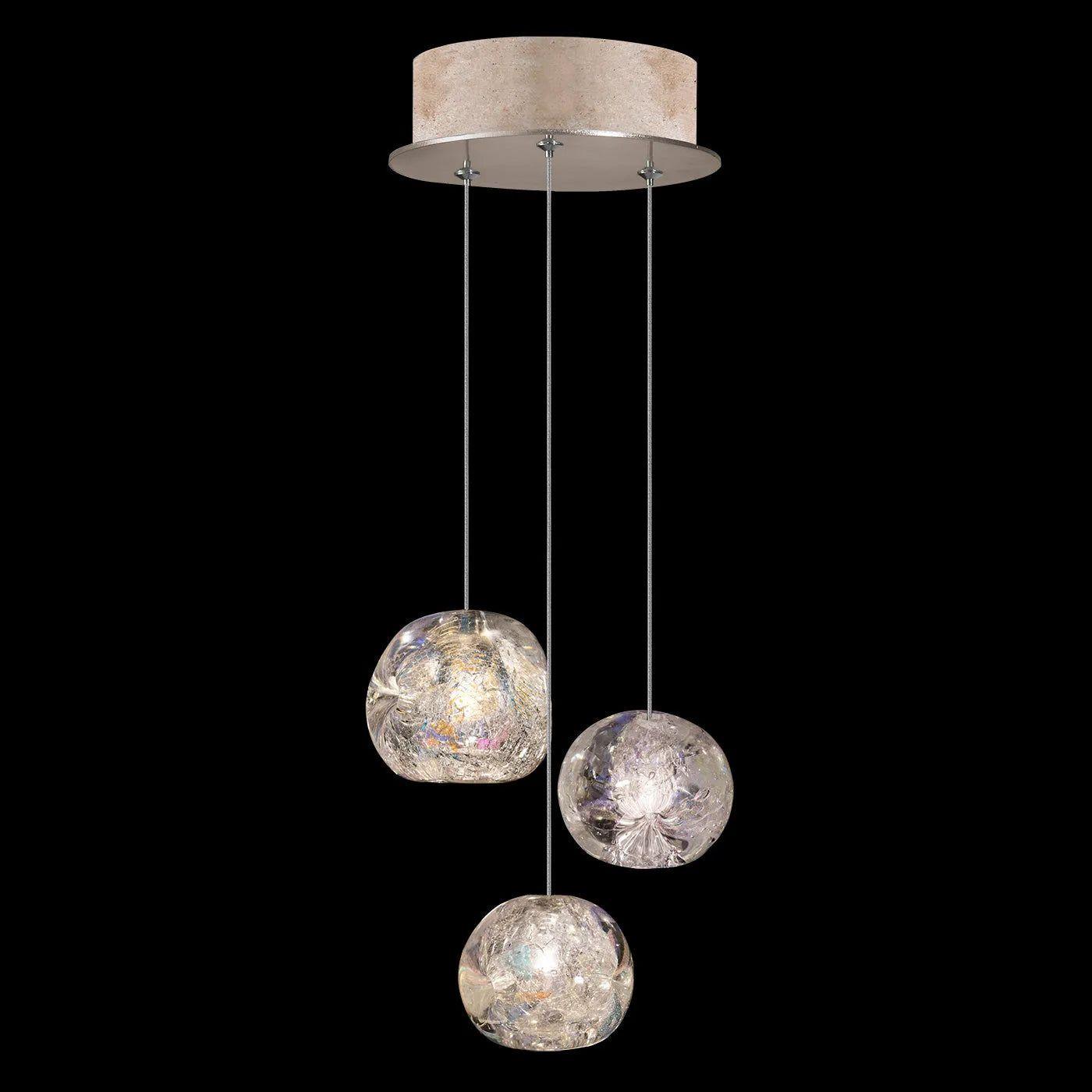 Fine Art Handcrafted Lighting - Natural Inspirations 9-Inch Three Light Pendant - 852340-102LD - Canada Light Shop