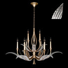 Fine Art Handcrafted Lighting - Plume 45-Inch Nine Light Chandelier - 893640-21ST - Canada Light Shop