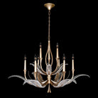 Fine Art Handcrafted Lighting - Plume 45-Inch Nine Light Chandelier - 893640-2ST - Canada Light Shop