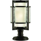 Fine Art Handcrafted Lighting - Singapore Moderne Outdoor 24-Inch Two Light Outdoor Pier/Post Mount - 817583ST - Canada Light Shop