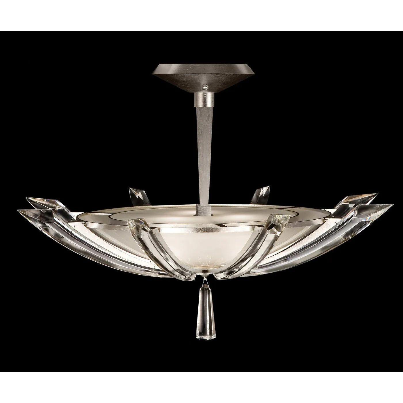 Fine Art Handcrafted Lighting - Vol de Cristal 28-Inch Three Light Pendant - 799040ST - Canada Light Shop