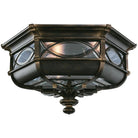 Fine Art Handcrafted Lighting - Warwickshire 21-Inch Three Light Outdoor Flush Mount - 611682ST - Canada Light Shop