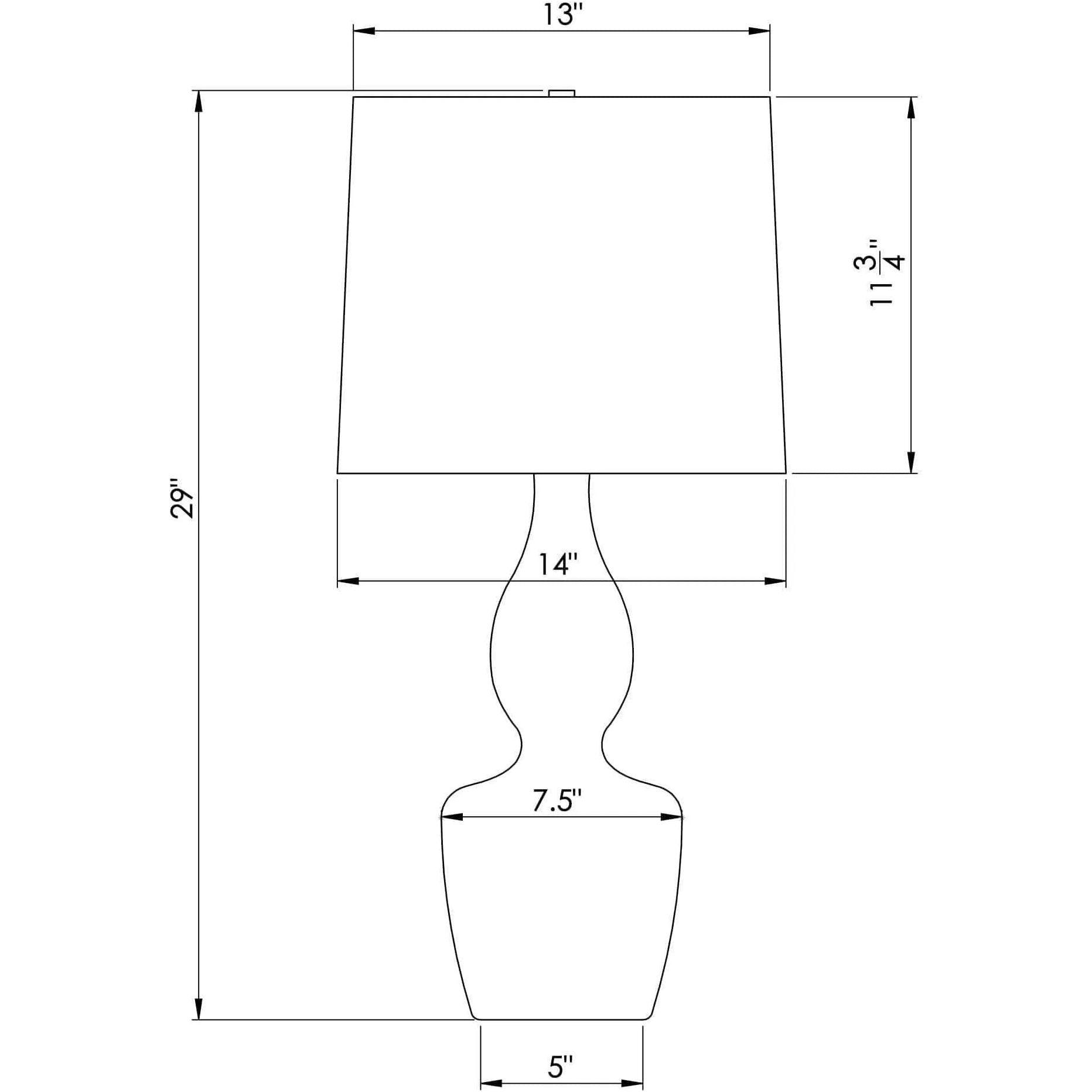 Flow Decor - Claire Table Lamp - 4352 - Canada Light Shop
