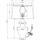 Flow Decor - Crescent Table Lamp - 4611-OWL - Canada Light Shop