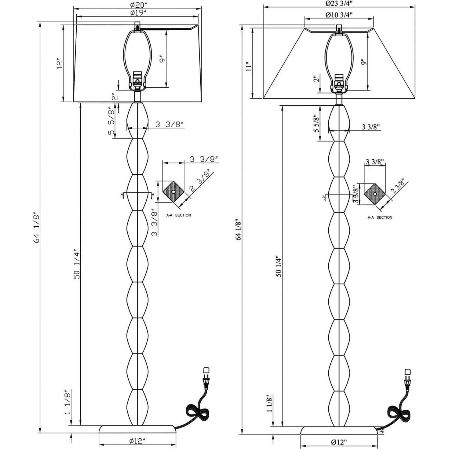 Flow Decor - Manor Floor Lamp - 4617-OWL - Canada Light Shop