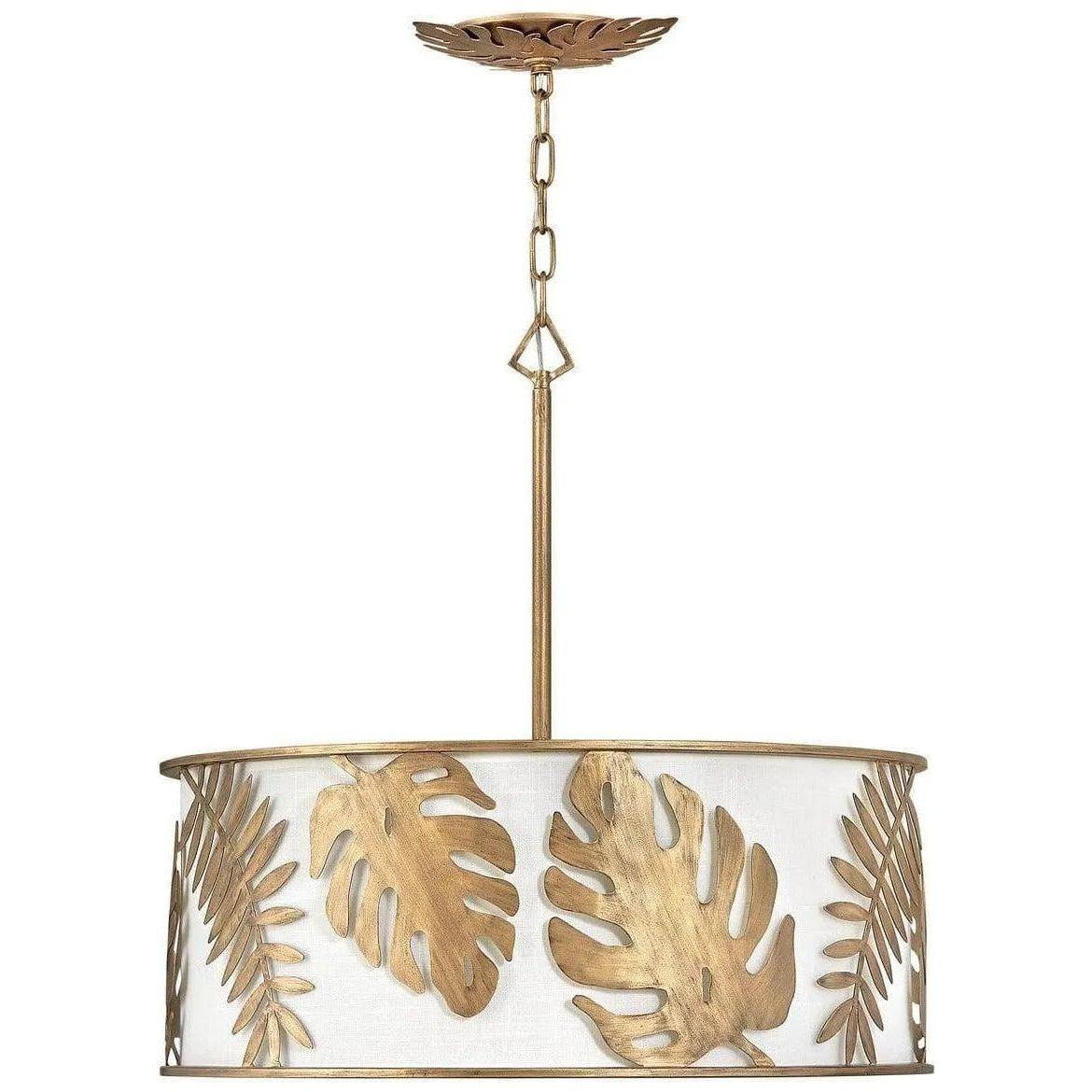 Fredrick Ramond - Botanica 25-Inch Five Light Chandelier - FR35105BNG - Canada Light Shop