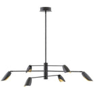 Fredrick Ramond - Bowery 50-Inch Six Light Chandelier - FR35806BLK - Canada Light Shop