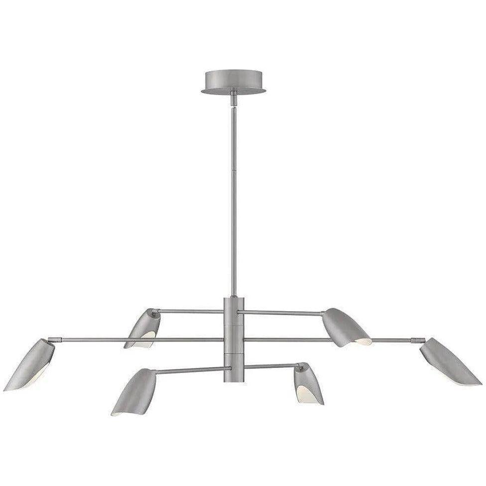Fredrick Ramond - Bowery 50-Inch Six Light Chandelier - FR35806BNI - Canada Light Shop