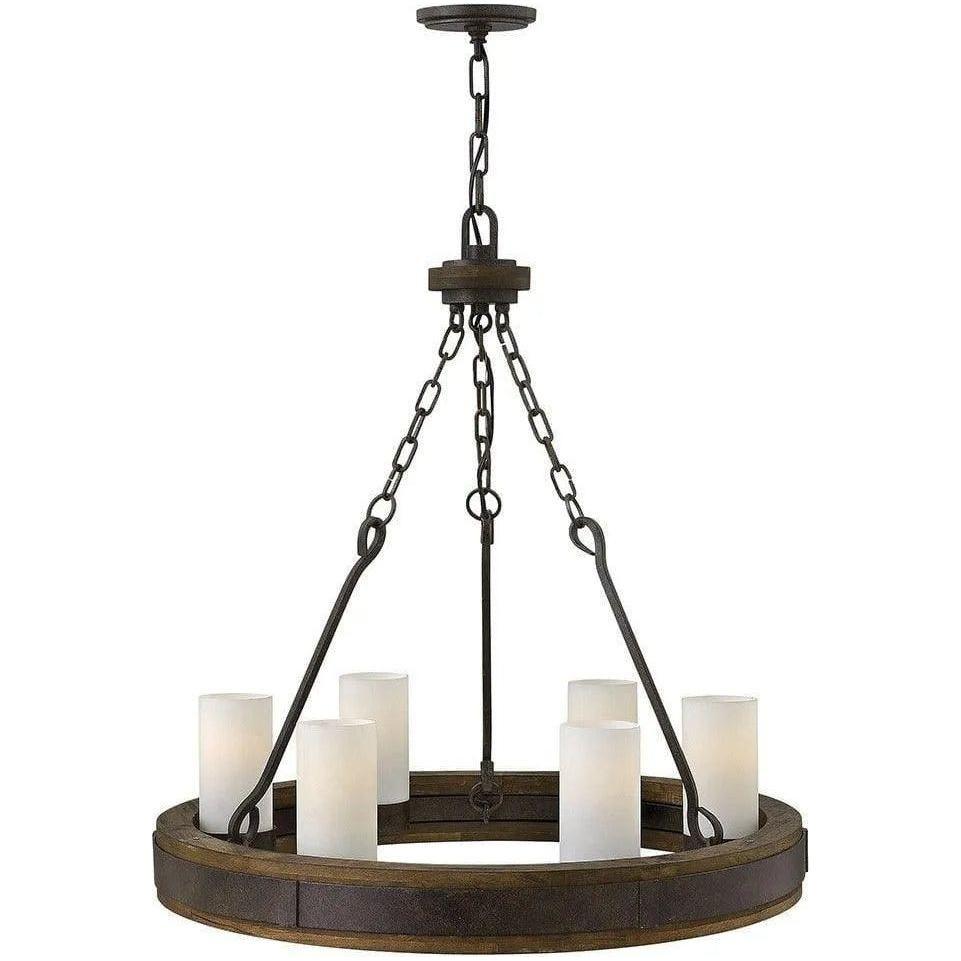 Fredrick Ramond - Cabot 28-Inch Six Light Chandelier - FR48436IRN - Canada Light Shop
