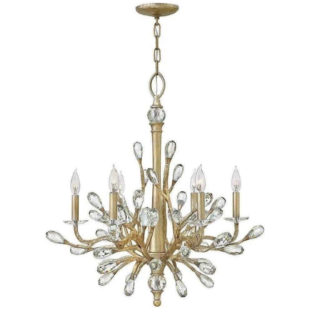Fredrick Ramond - Eve 26-Inch Six Light Chandelier - FR46806CPG - Canada Light Shop