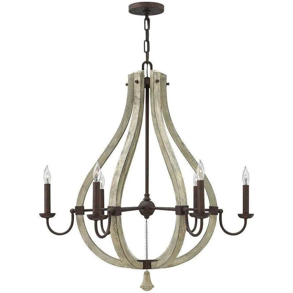 Fredrick Ramond - Middlefield 30-Inch Six Light Chandelier - FR40576IRR - Canada Light Shop
