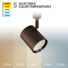 WAC Lighting - Charge LED Track Head - H-8010-CS-DB - Canada Light Shop