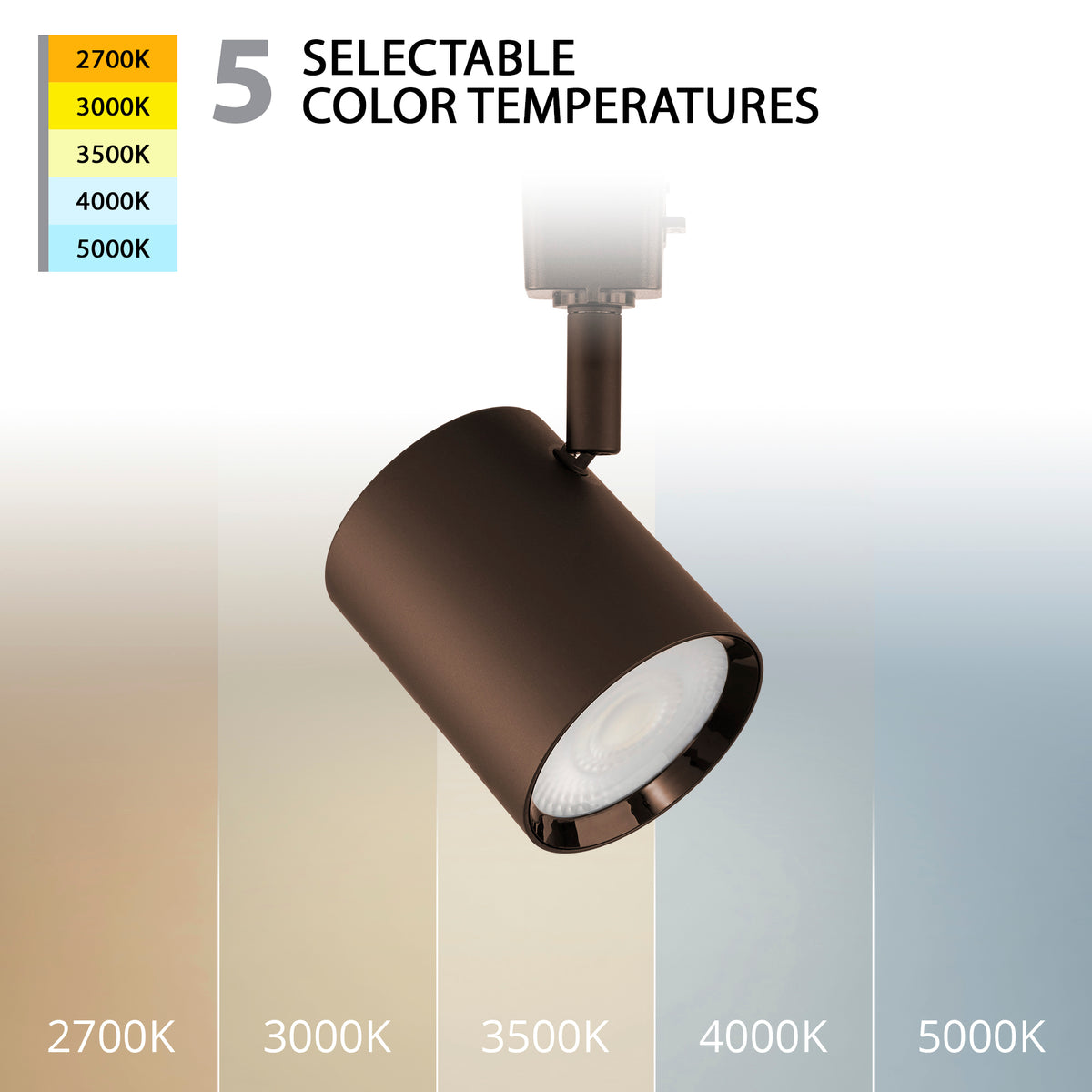 WAC Lighting - Charge LED Track Head - H-8010-CS-DB - Canada Light Shop