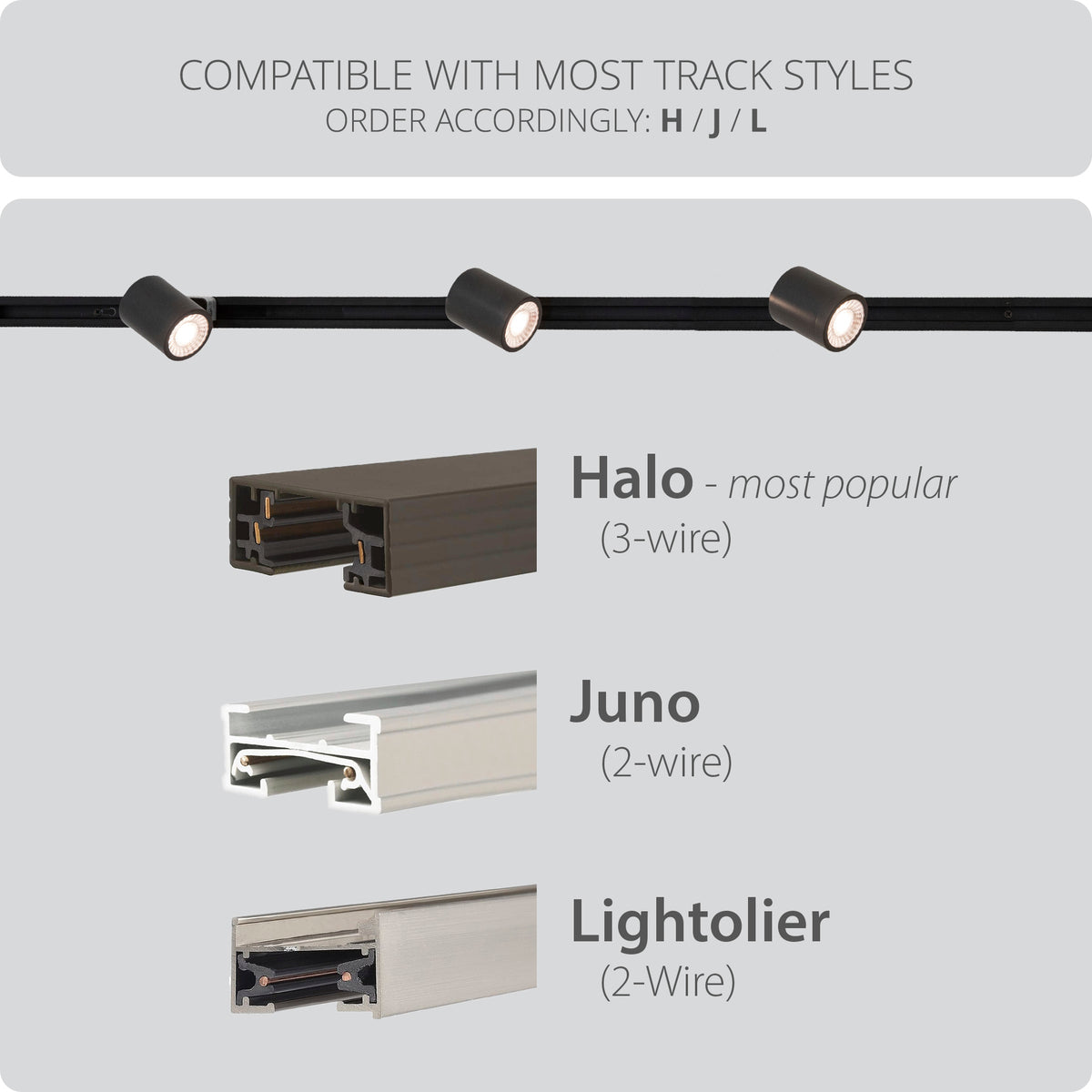 WAC Lighting - Charge LED Track Head - 8010-CS Track Compatibility H J L - Canada Light Shop