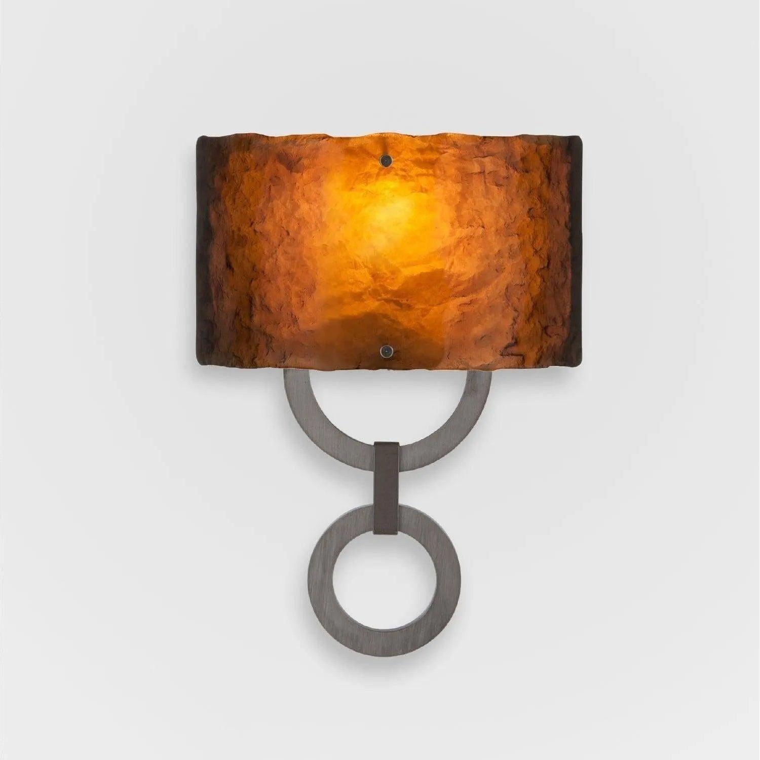 Hammerton Studio - Carlyle Round Link Cover Sconce - CSB0033-0D-SN-BG-E2 - Canada Light Shop