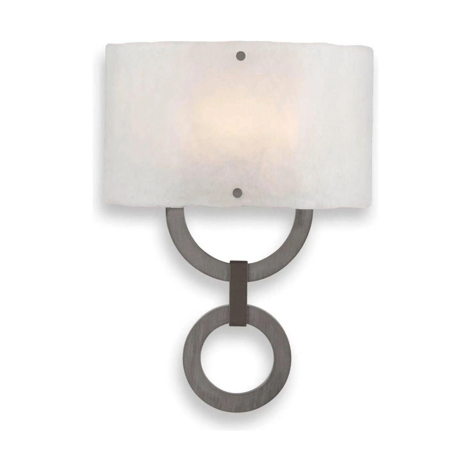 Hammerton Studio - Carlyle Round Link Cover Sconce - CSB0033-0D-SN-FG-E2 - Canada Light Shop