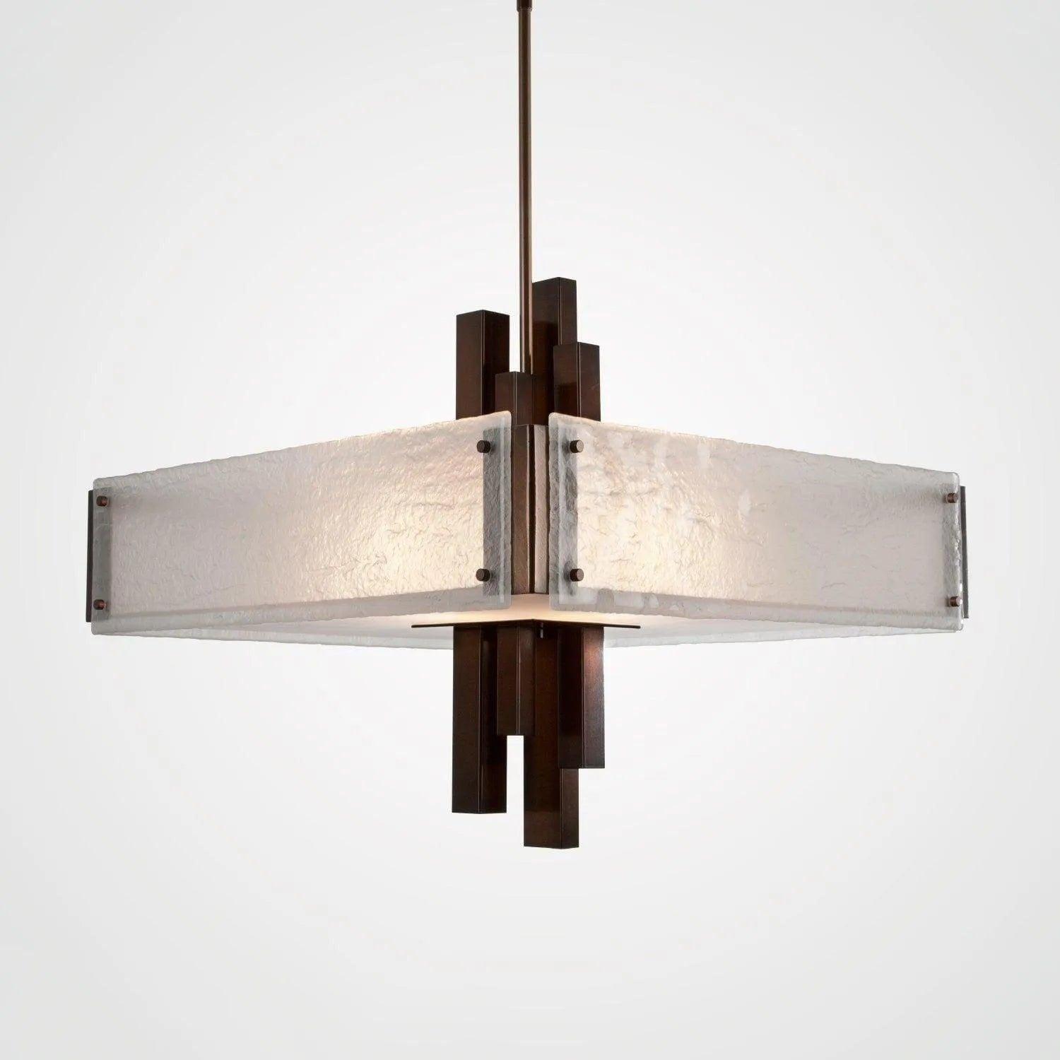 Hammerton Studio - Carlyle Square Chandelier, 24-Inch - CHB0033-0A-RB-FG-001-E2 - Canada Light Shop