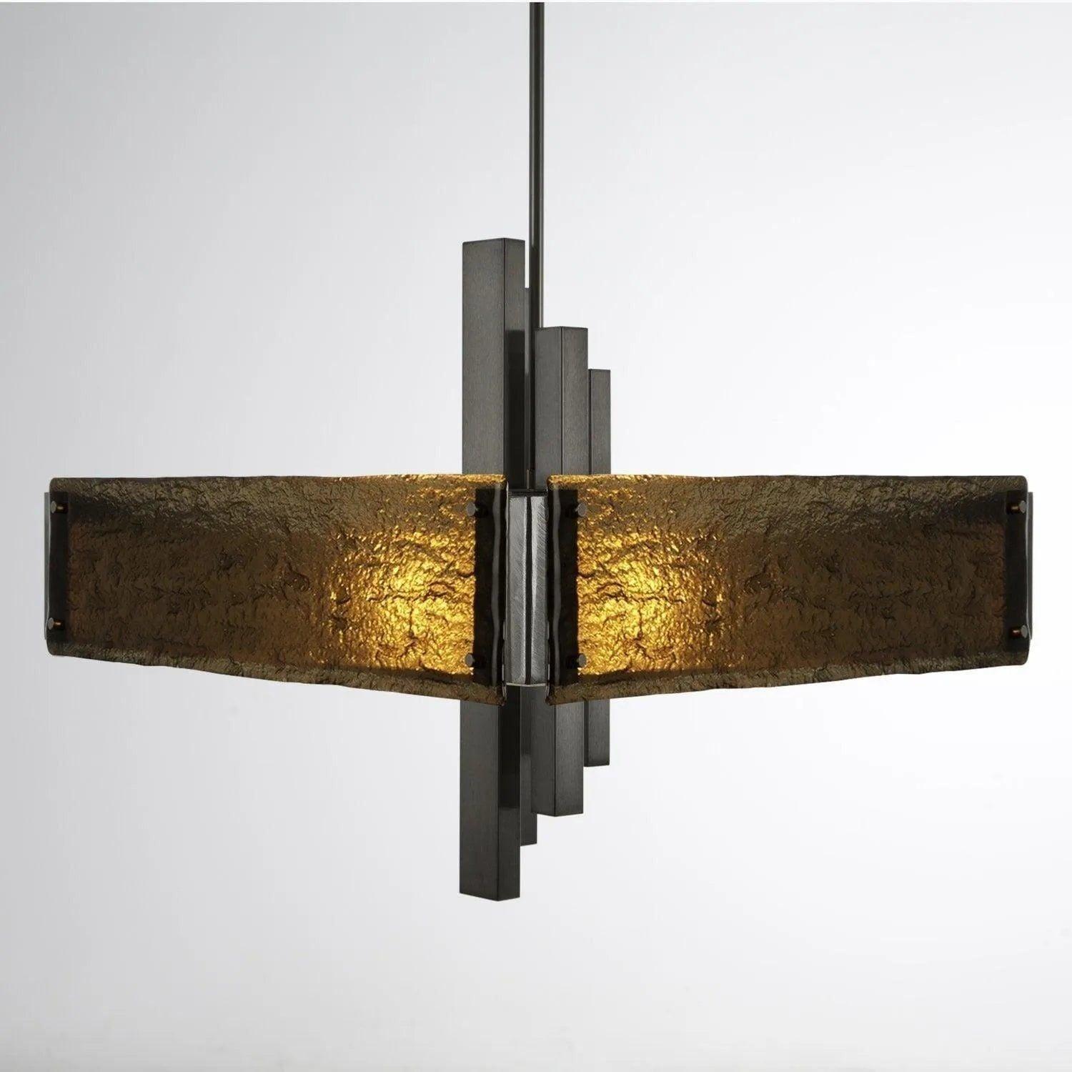 Hammerton Studio - Carlyle Square Chandelier, 24-Inch - CHB0033-0A-SN-BG-001-E2 - Canada Light Shop