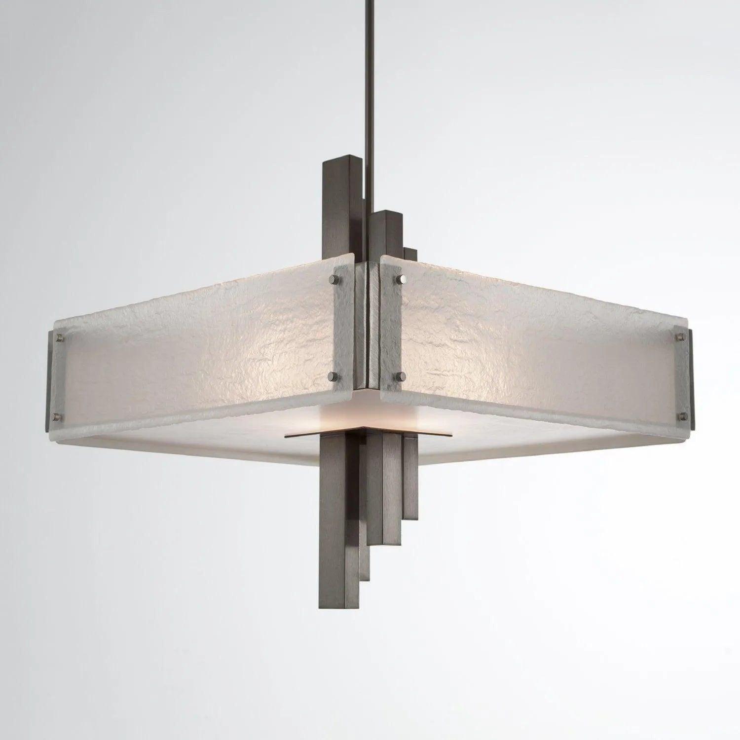 Hammerton Studio - Carlyle Square Chandelier, 24-Inch - CHB0033-0A-SN-FG-001-E2 - Canada Light Shop