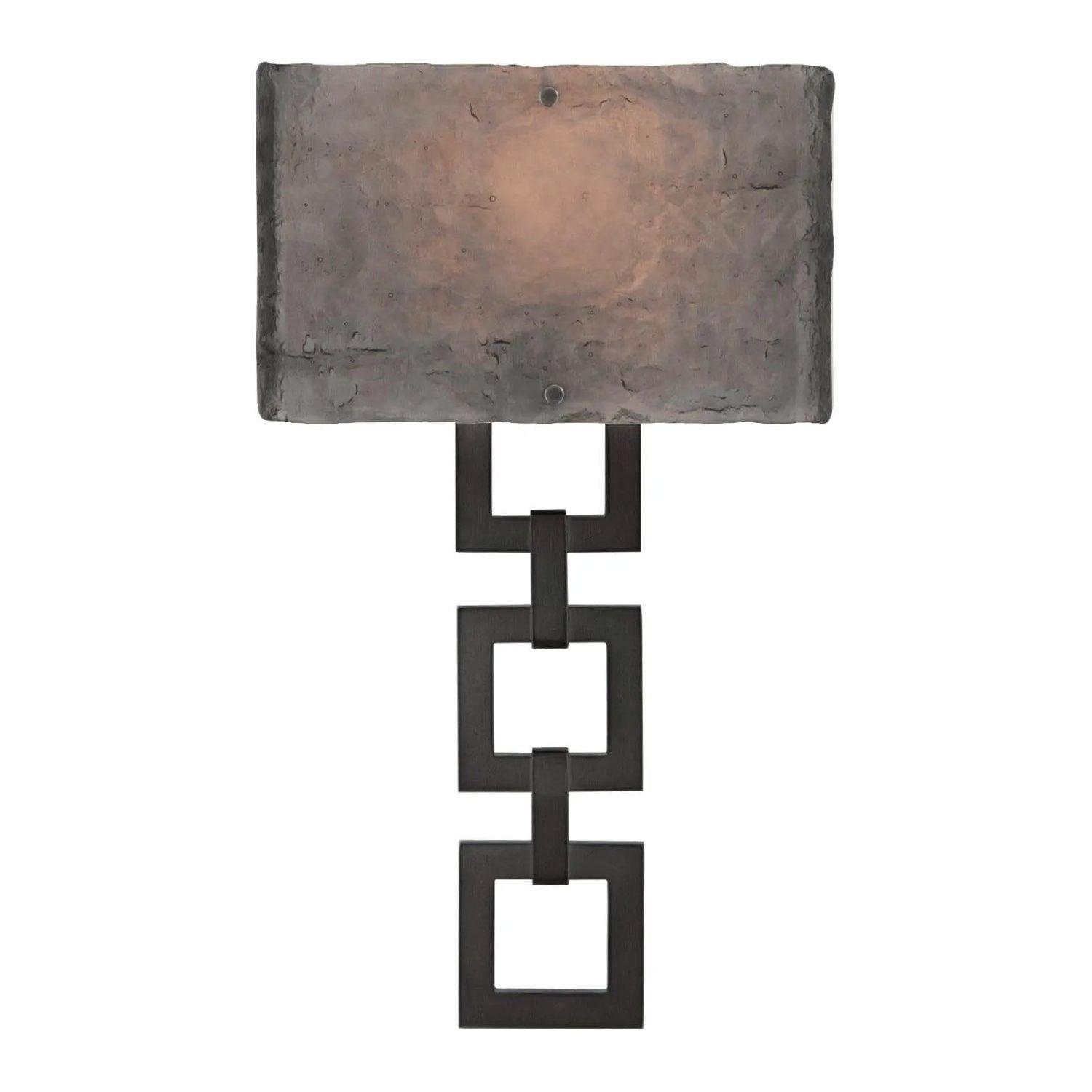 Hammerton Studio - Carlyle Square Link Cover Sconce - CSB0033-0B-GM-SG-E2 - Canada Light Shop